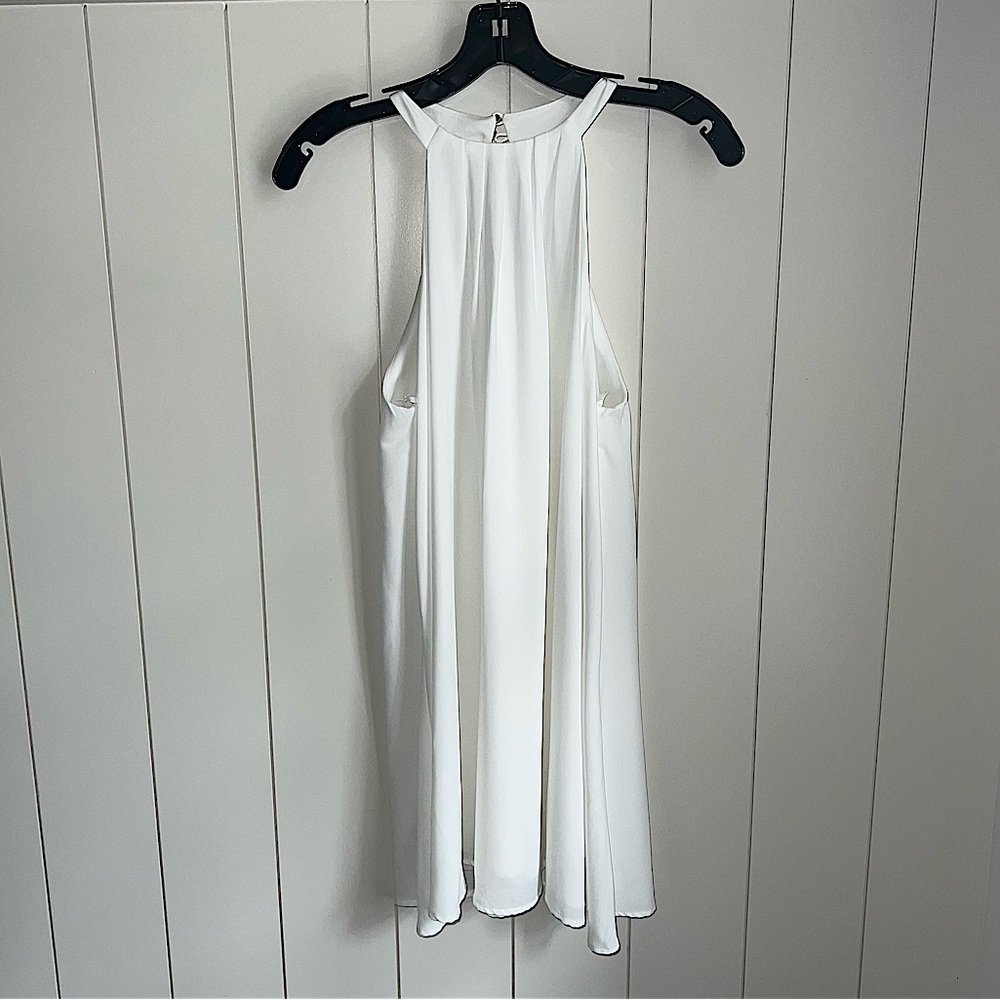 One Clothing high neck sleeveless swing mini dress